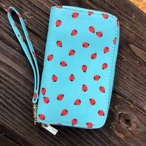 Ladybug wristlet wallet